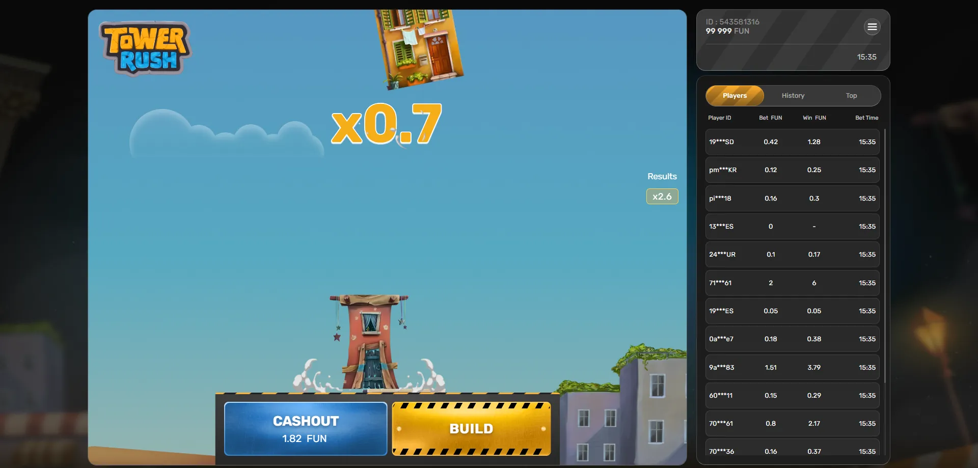 نظرة عامة على لعبة Tower Rush من Galaxsys