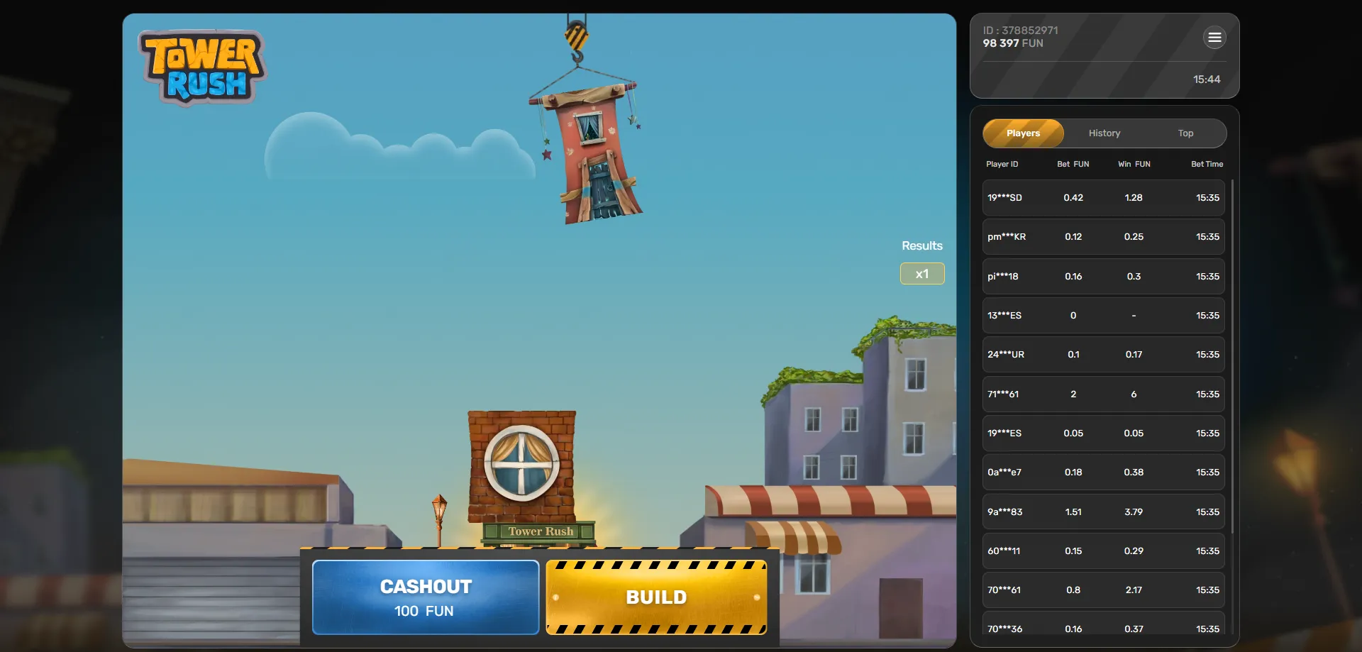 خطوات التسجيل في 1xBet للعب tower rush
